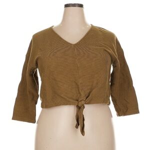 Madewell Texture & Thread Tie-Front Crop